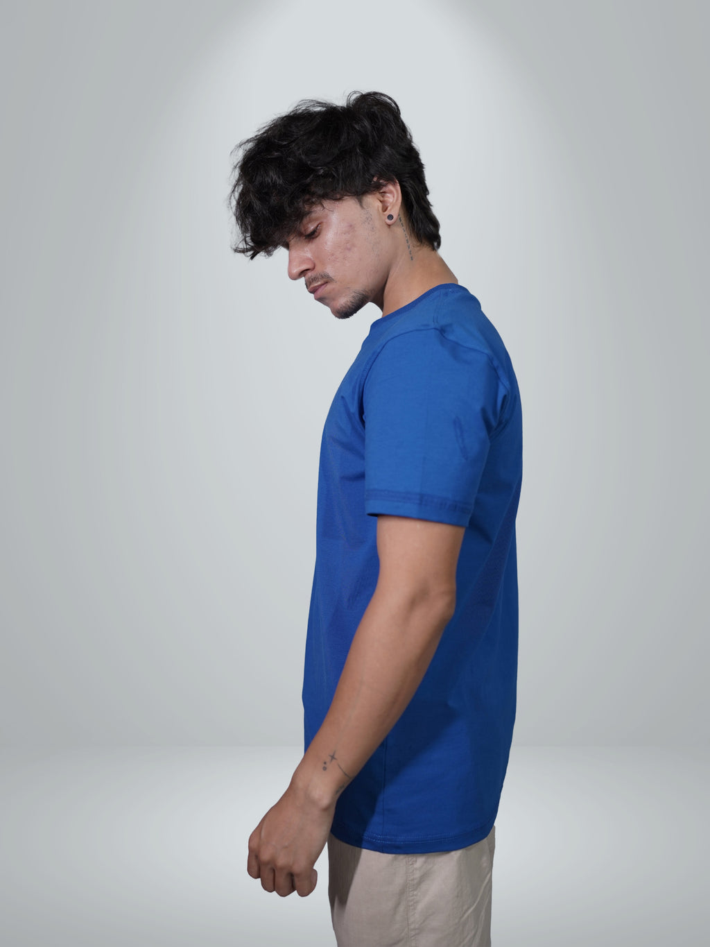 Basic Cobalt Blue Regular Fit Tee