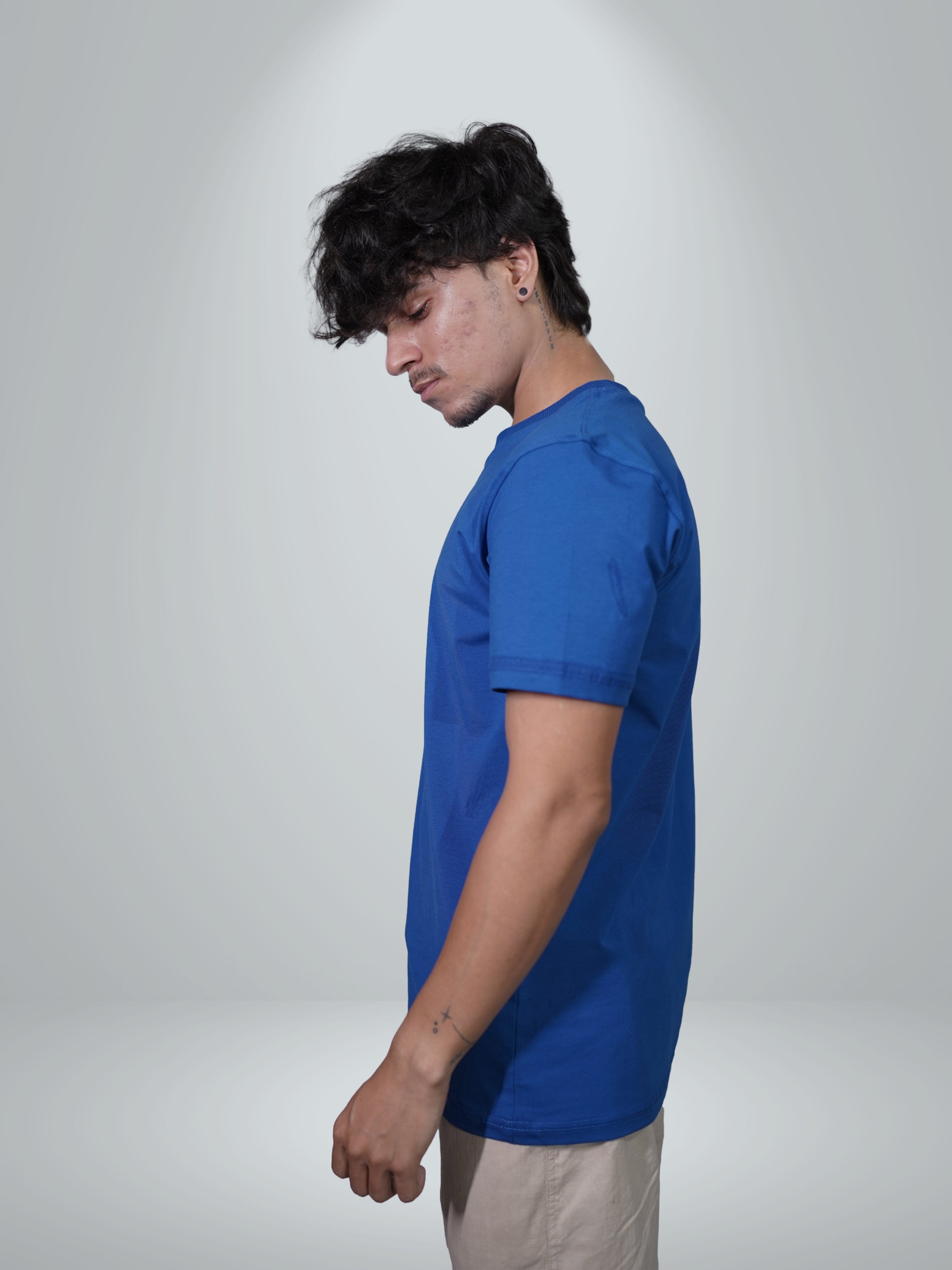 Basic Cobalt Blue Regular Fit Tee