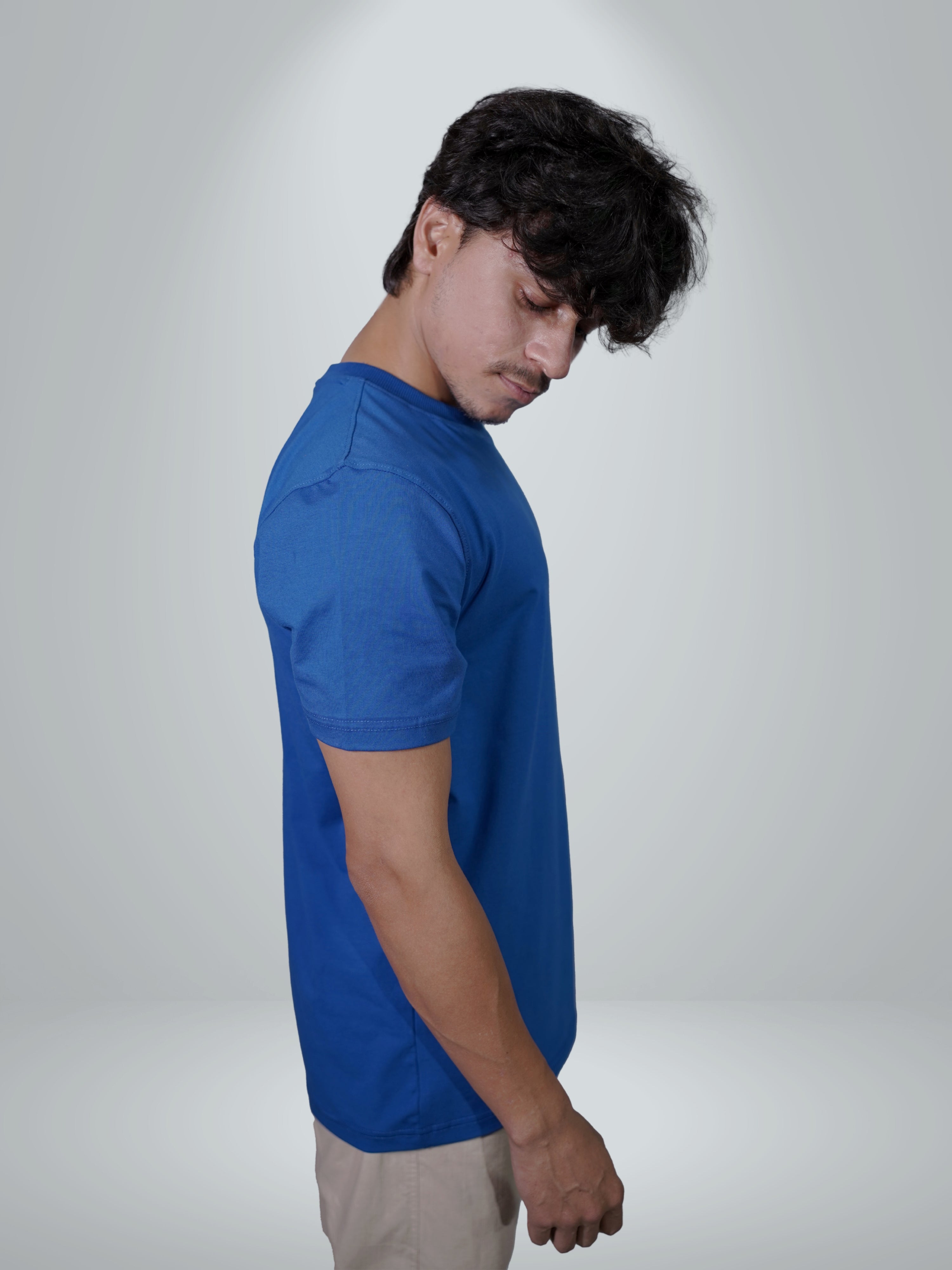 Basic Cobalt Blue Regular Fit Tee