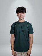 Basic Bottle Green Regular Fit Tee
