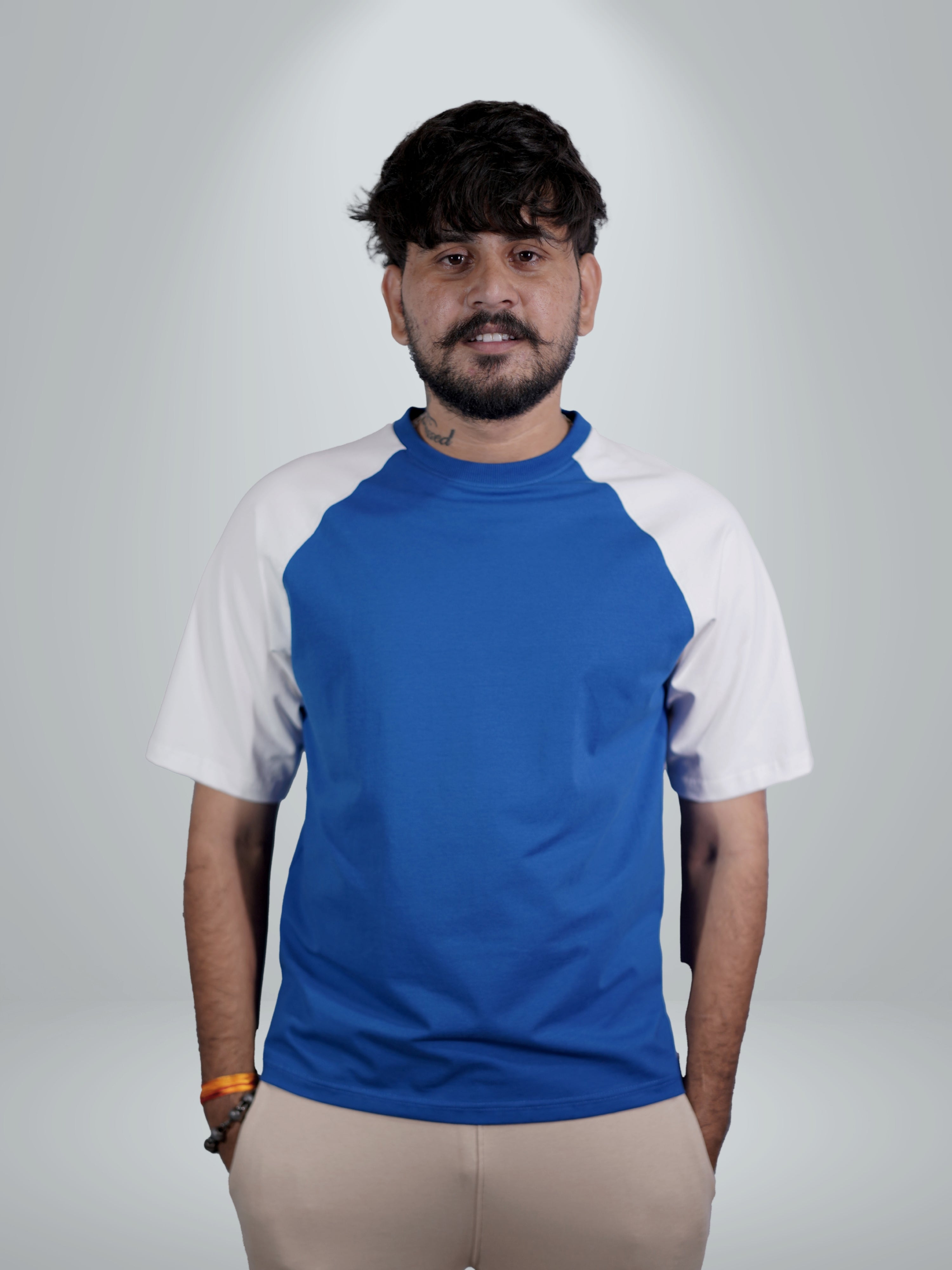 Basic Cobalt Blue Raglan Tee