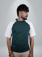 Basic Bottle Green Raglan Tee