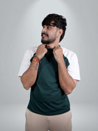 Basic Bottle Green Raglan Tee
