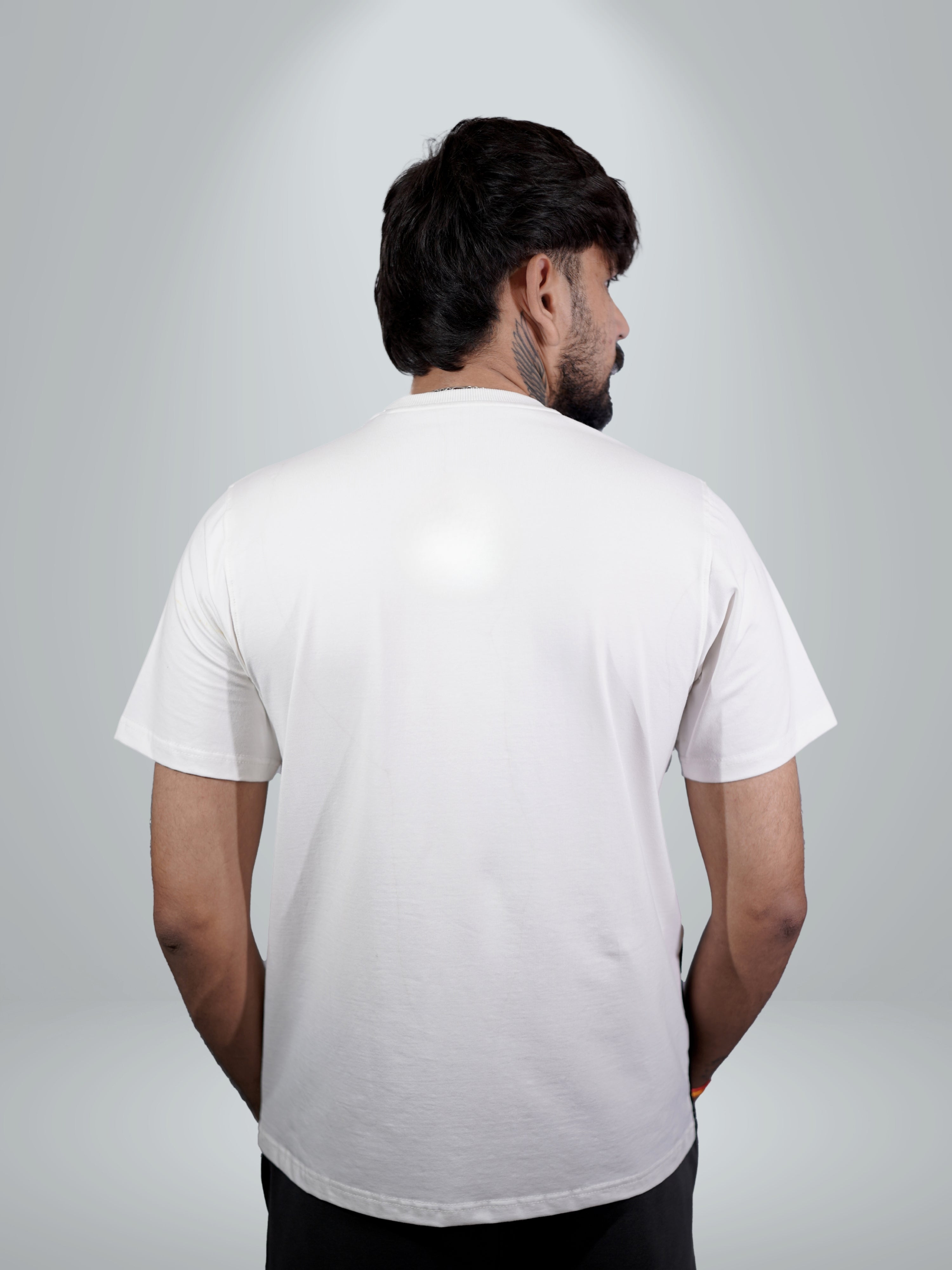 Split White Black Dual Tee