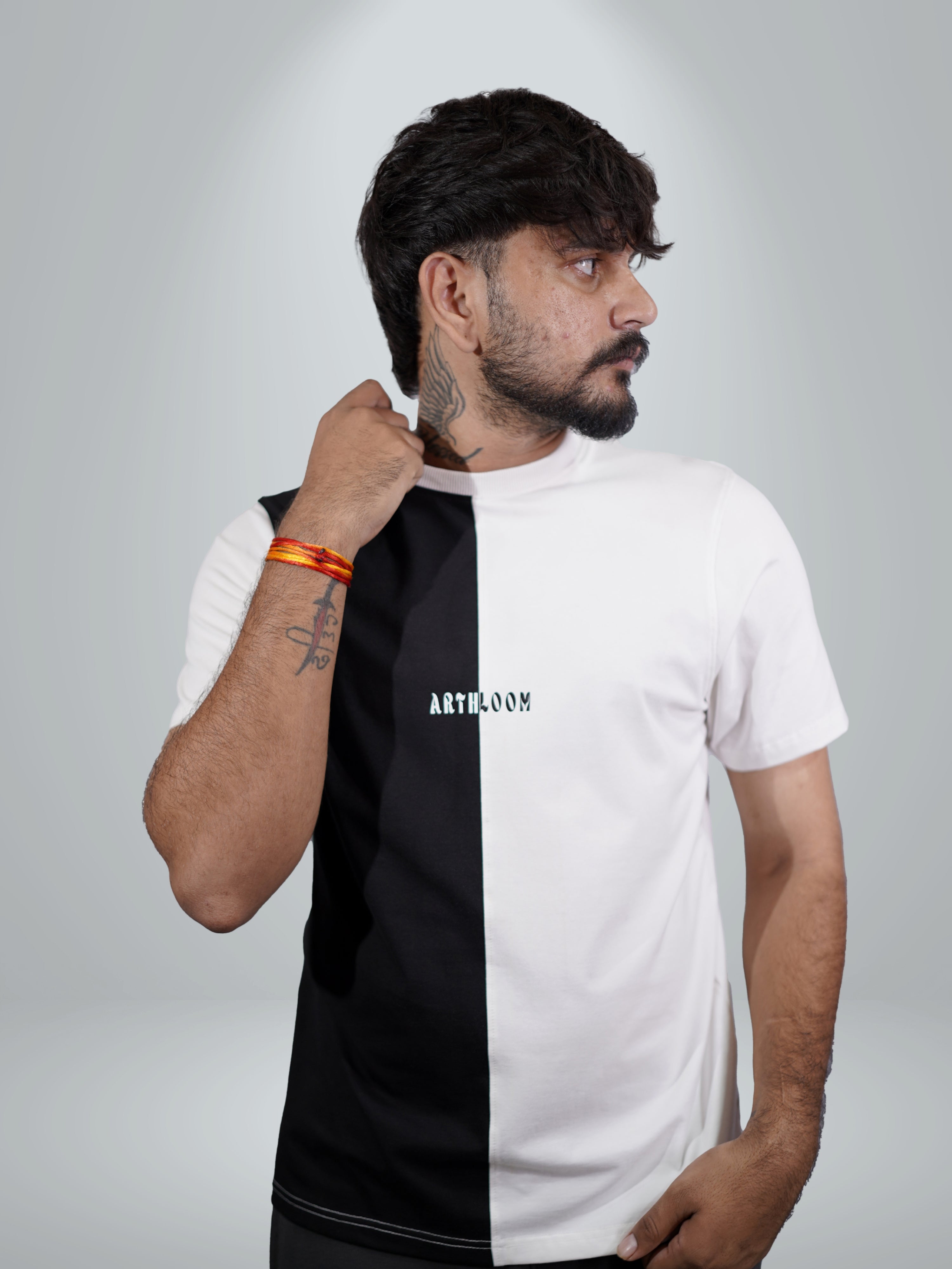 Arthloom Split White Black Dual Tee