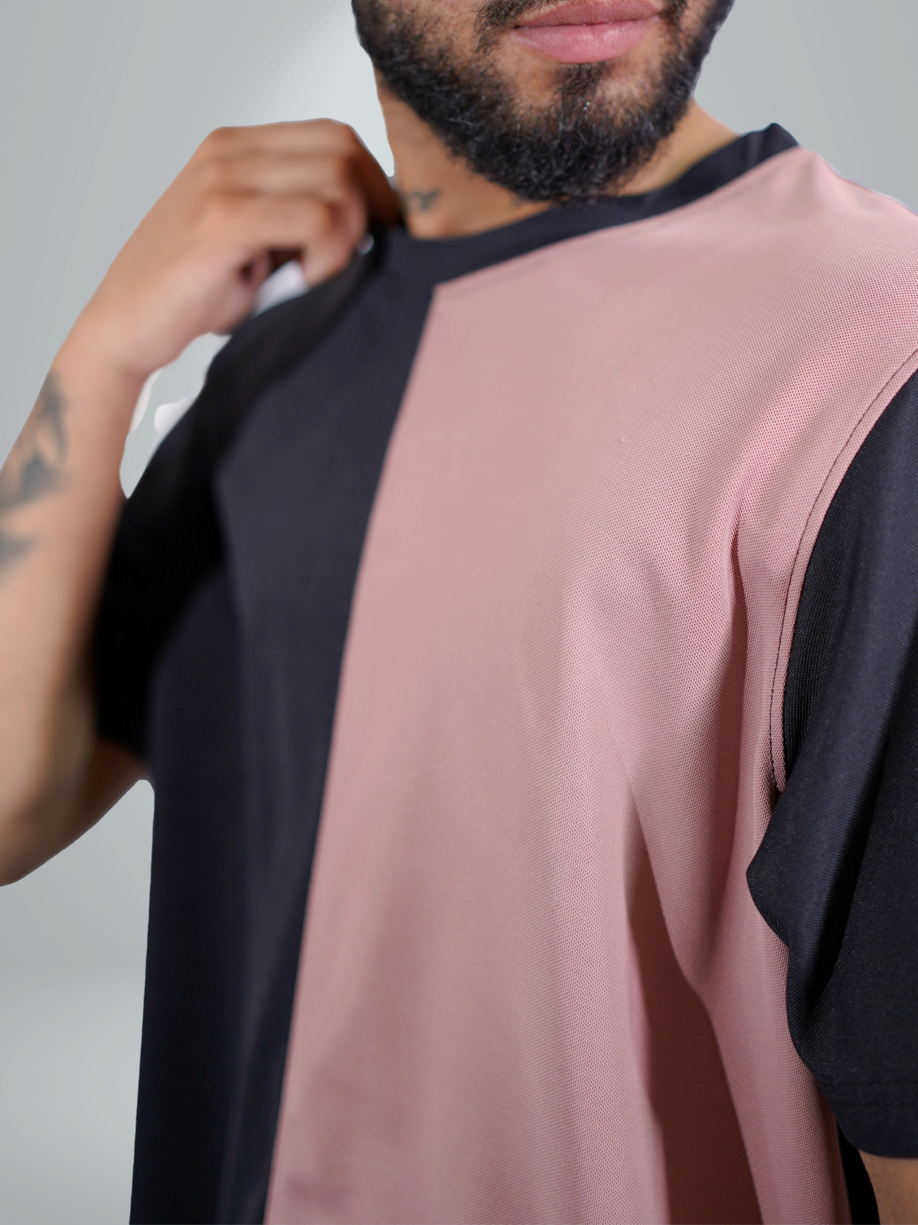 Split Matty Black Rose Dual Tee