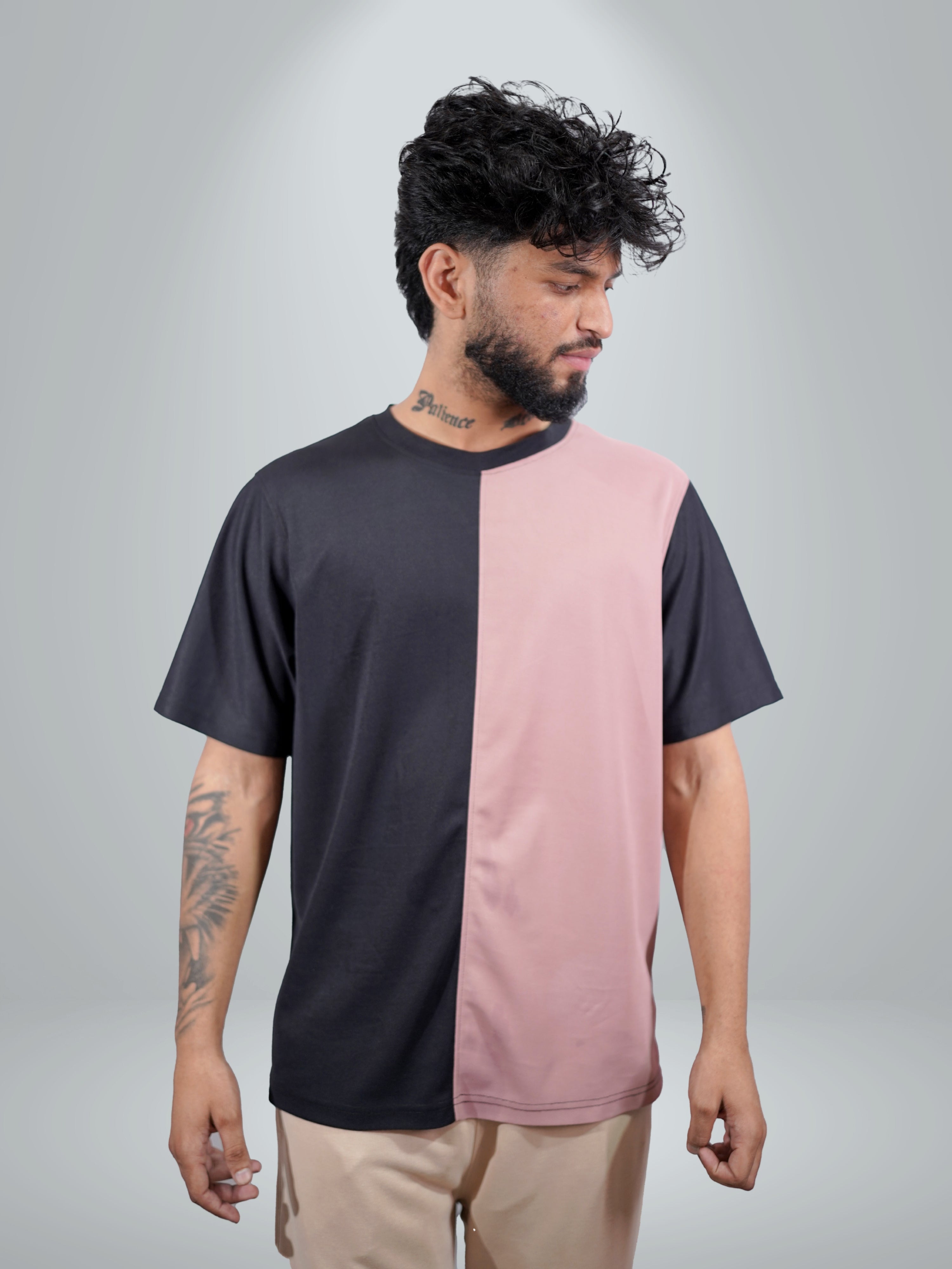 Split Matty Black Rose Dual Tee