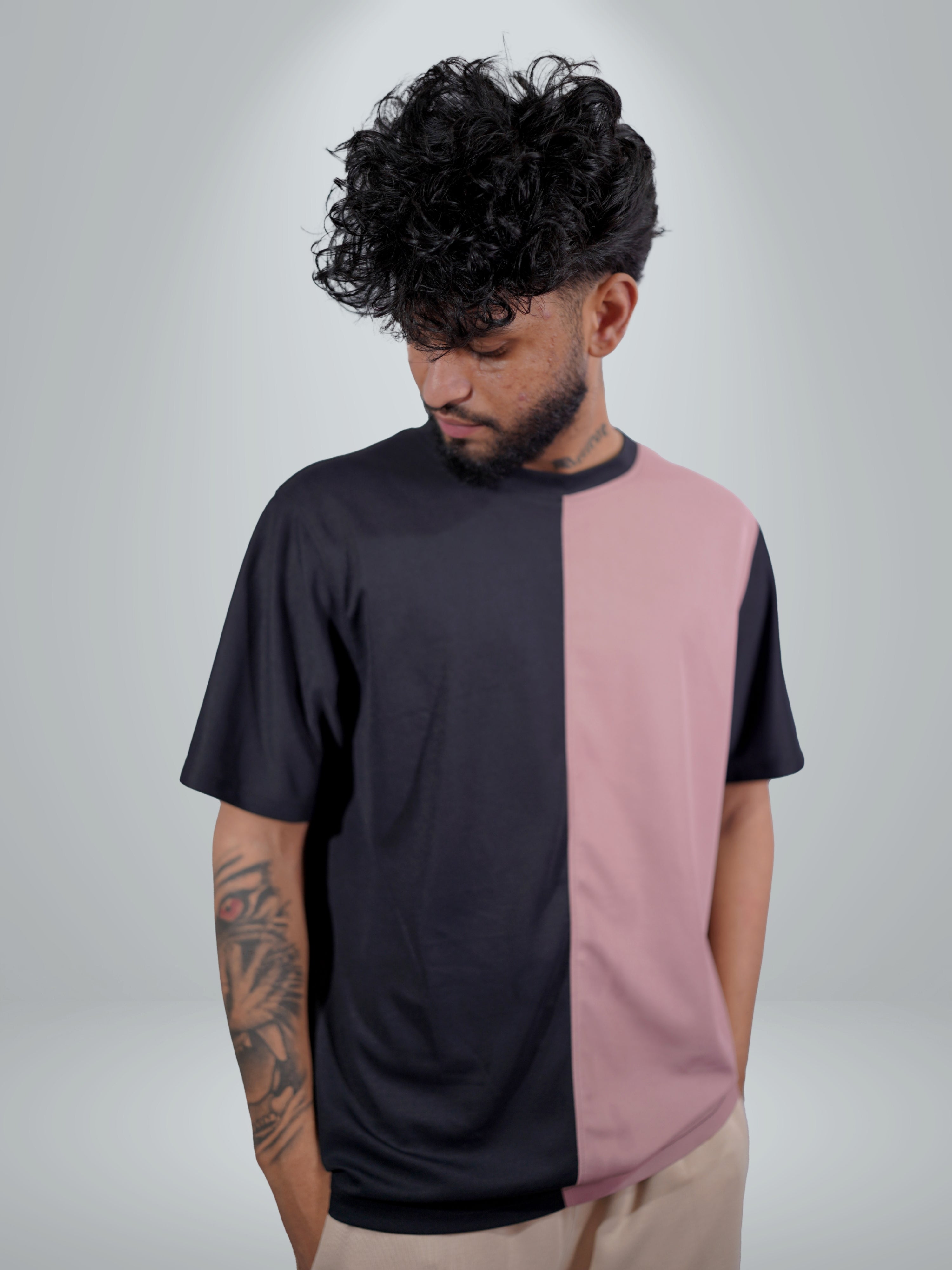 Split Matty Black Rose Dual Tee